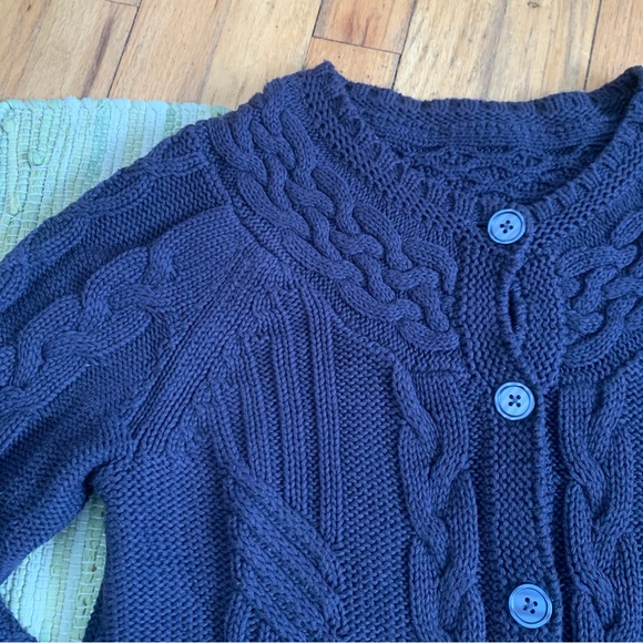 100% cotton cable knit cardigan - Picture 3 of 7